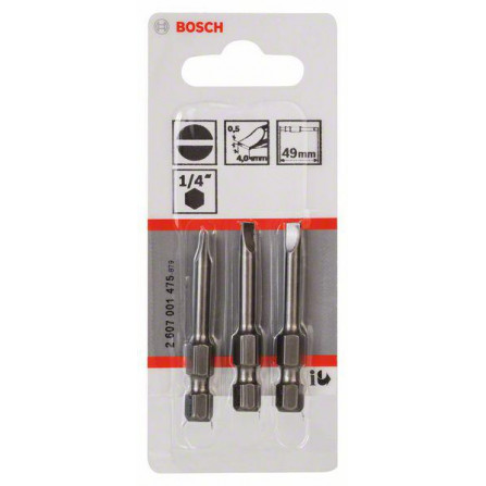 Bosch sukimo antgalių rinkinys, 3 vnt, 49 mm, 1/4''
