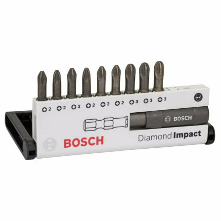 Bosch borenset Diamond Impact, 10-dlg, 25 mm (PZ2, PZ3)
