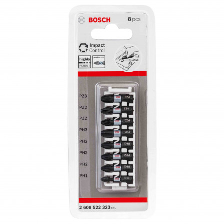 Bosch schroevendraaierset "Impact Control", 8-dlg. (PH1-PH3/PZ2-PZ3)