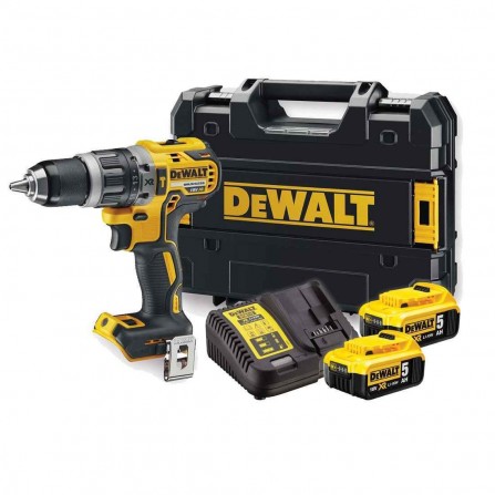 Dewalt akumuliatorinio smūginio suktuvo rinkinys DCD796P2, 18 V, 2 x 5 Ah, įkroviklis + lagaminas