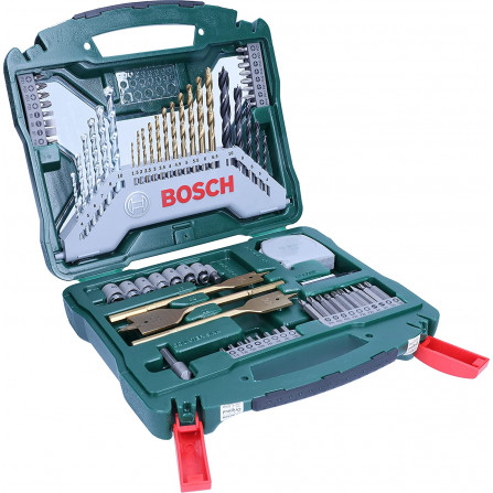 Bosch sukimo antgalių, galvučių ir grąžtų rinkinys Bosch X-Line Titanium, 70 vnt.