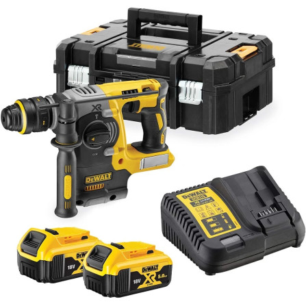 Dewalt akumuliatorinio perforatoriaus rinkinys DCH274P2T , 2,1 J, 18 V, 2 x 5 Ah, įkroviklis + lagaminas