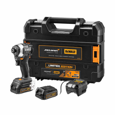 DeWalt-McLaren DCF85ME2GT accu-slagschroevendraaierset, 18V, 2 x 1,7 Ah, oplader + koffer