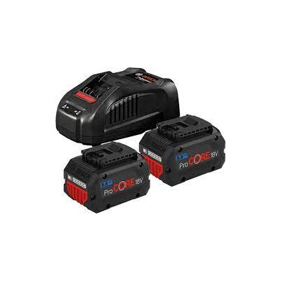 Akumuliatorių ir įkroviklio rinkinys Bosch GBA 2 x 5.5 Ah ProCORE + GAL 1880 CV, 18 V