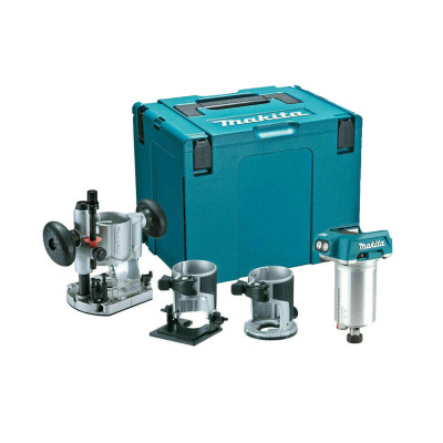 Akumuliatorinės daugiafunkcės frezavimo staklės Makita DRT50ZJX2 (be baterijų ir pakrovėjo su dėže MAKPAC 4)