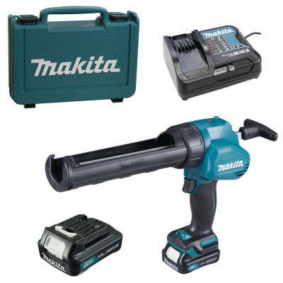 Belaidis šovininis pistoletas Makita CG100D (+2x baterijos + įkroviklis + dėklas)