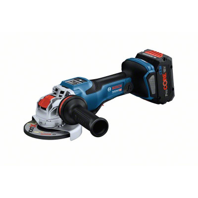 Akumuliatorinis kampinis šlifuoklis BITURBO Bosch GWX 18V-15 PSC (be įkroviklio, baterijų su L-BOXX)