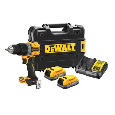 Dewalt akumuliatorinio smūginio gręžtuvo rinkinys DCD805E2T, (2x1.7ah + įkroviklis + lagaminas ), 18 V