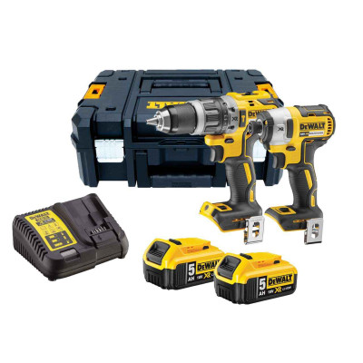 Dewalt akumuliatorinių įrankių rinkinys DCK266P2T (DCD796 + DCF887), 18 V, 2 x 5,0 Ah, įkroviklis + lagaminas
