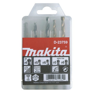 5 dalių grąžtų komplektas MAKITA D-23759