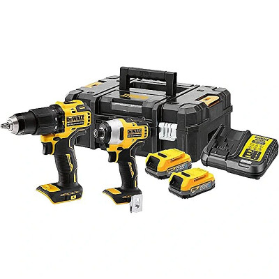 Dewalt akumuliatorinių įrankių komplektas DCK2062E2T-QW, 18V (2x1,7Ah PowerStack)