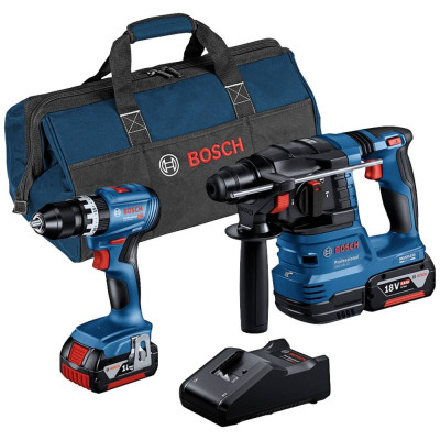 Bosch akumuliatorinių įrankių rinkinys: GSB 18V-45 + GBH 18V-22, 0615A50039
