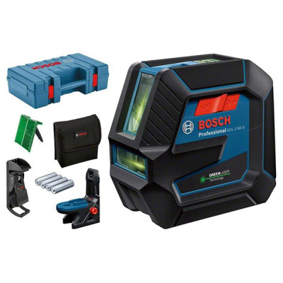 Bosch kryžminis lazerinis nivelyras su priedais GCL 2-50 G, 0601066M02