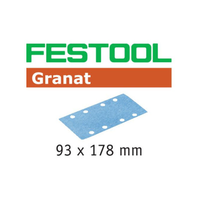 Festool šlifavimo popierius Granat STF 93x178/8 P60 GR (50 vnt)