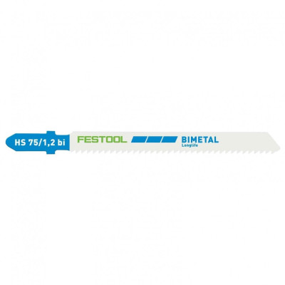 Festool siaurapjūklio pjūklelis METAL STEEL/STAINLESS STEEL HS 75/1,2 BI/5 (5 vnt)