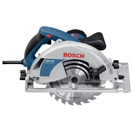 Elektrinis diskinis pjūklas Bosch GKS 85, 235 mm, 2200 W + medienos diskas