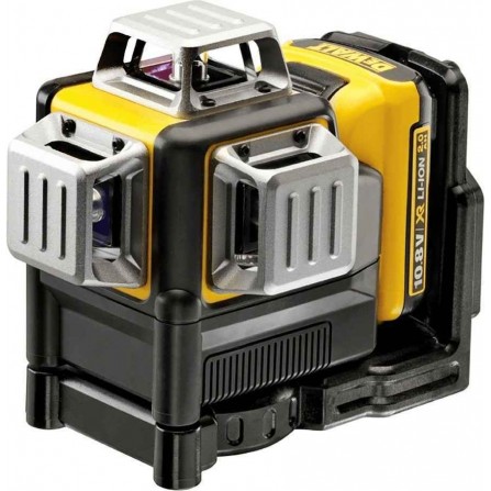 Dewalt akumuliatorinio raudono lazerinio nivelyro rinkinys DCE089D1R, 12 V, 1 x 2 Ah, įkroviklis, lagaminas + priedai
