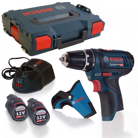 Akumuliatorinio suktuvo Bosch GSR 12V-15 rinkinys, 12 V, 2 x 2 Ah, įkroviklis + lagaminas