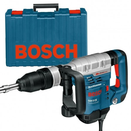 Elektrinis atskėlimo plaktukas Bosch GSH 5 CE, SDS max, 8,3 J, 1150 W + lagaminas