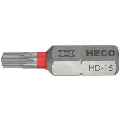 Heco sukimo galvučių rinkinys, HECO-Drive, HD-15, raudona, 10 vnt.