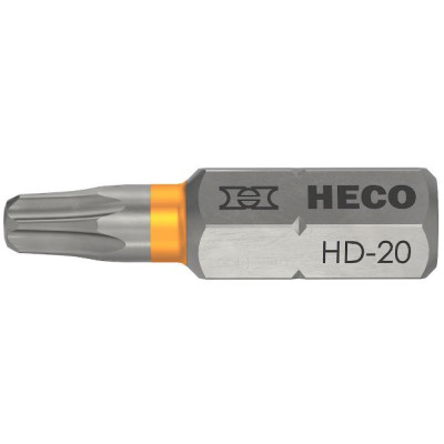 Heco sukimo galvučių rinkinys, HECO-Drive, HD-20, oranžinė, 10 vnt