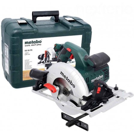 Elektrinis diskinis pjūklas Metabo  KS 55 F (600955500), 160 mm, 1200 W + lagaminas