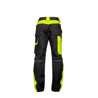 Darbo kelnės Ardon, juoda/geltona, poliesteris, XL dydis
