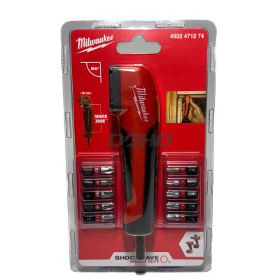 Milwaukee SHOCKWAVE kampinis priedas 4932471274 + sukimo antgaliai, 11 vnt.