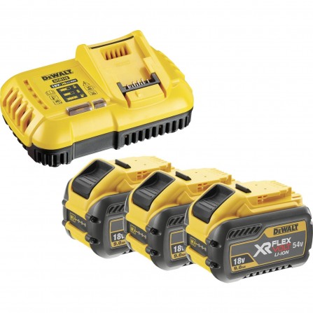 Dewalt akumuliatorių ir įkroviklio rinkinys Flexvolt (DCB118X3-QW), (DCB547) 3 x 9 Ah, 54 V ir įkroviklis (DCB118)