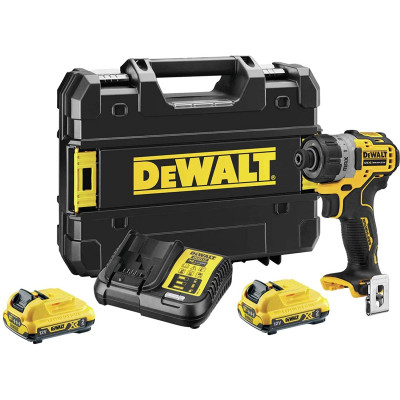 Dewalt akumuliatorinio suktuvo rinkinys (DCF601D2-QW), 12 V, 2 x 2 Ah, įkroviklis + lagaminas