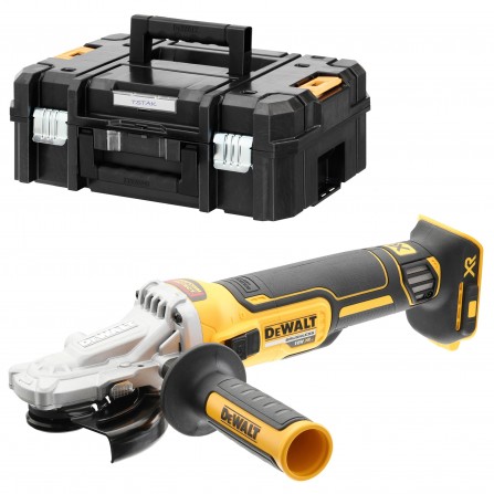 Dewalt akumuliatorinis kampinis šlifuoklis DCG405FNT-XJ, 125 mm, 18 V + lagaminas