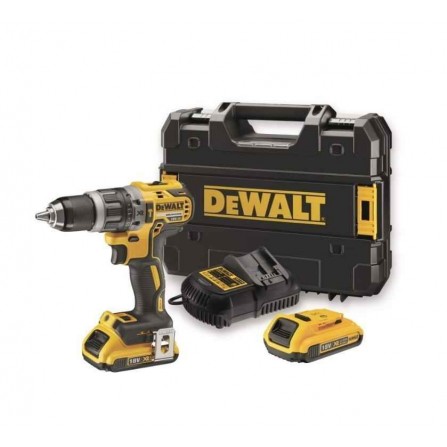 Dewalt akumuliatorinio smūginio suktuvo rinkinys DCD796D2, 18 V, 2 x 2 Ah, įkroviklis + lagaminas