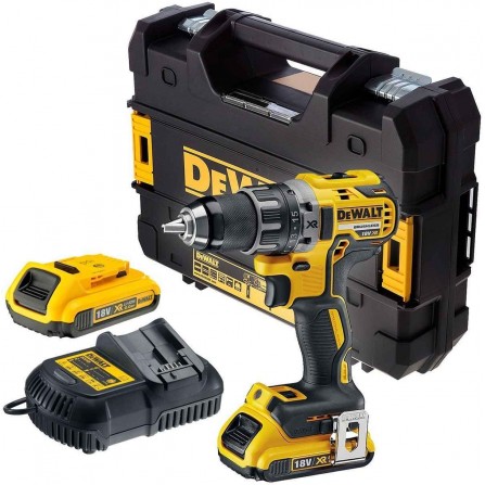 Dewalt accuboormachineset DCD791D2-QW, 18 V, 2 x 2 Ah, oplader + koffer