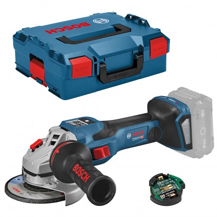 Akumuliatorinis kampinis šlifuoklis Bosch Biturbo GWS 18V-15 SC, 18 V, 125 mm + lagaminas (be akumuliatoriaus ir įkroviklio)