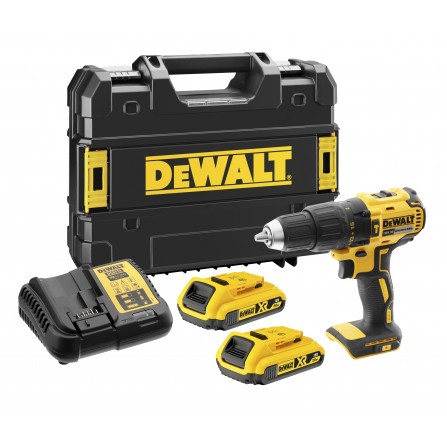 Dewalt akumuliatorinio gręžtuvo rinkinys (DCD778D2T) , 18 V, 2 x 2 Ah, įkroviklis + lagaminas
