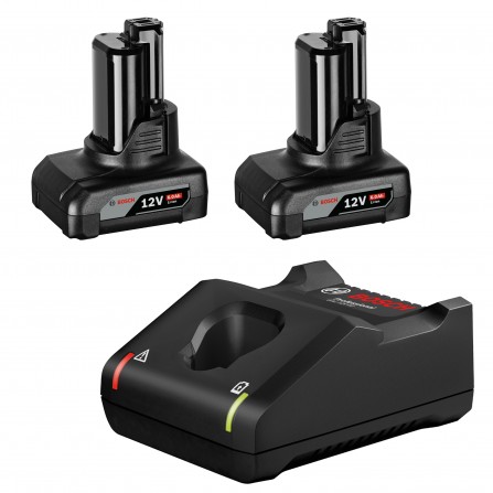 Bosch akumuliatorių GBA 12 V, 2 x 6 Ah ir įkroviklio GAL 12 V-40 rinkinys