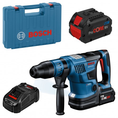 Akumuliatorinio perforatoriaus Bosch GBH 18V-36 C Biturbo rinkinys, SDS max, 18 V, 2 x 8 Ah, įkroviklis, modulis + lagaminas