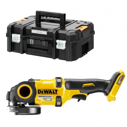 Dewalt akumuliatorinis kampinis šlifuoklis DCG418NT-XJ, 125 mm, 54 V + lagaminas