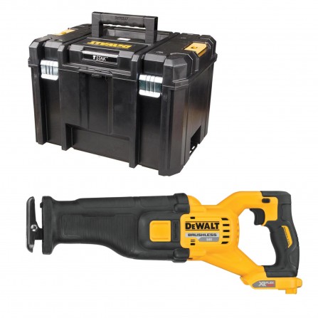 Dewalt akumuliatorinis tiesinis pjūklas DCS389NT-XJ, 54 V + lagaminas