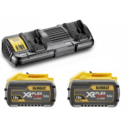Dewalt akumuliatorių ir įkroviklio rinkinys DCB132X2 FlexVolt, DCB547 2 x 9 Ah, 54 V + įkroviklis DCB132